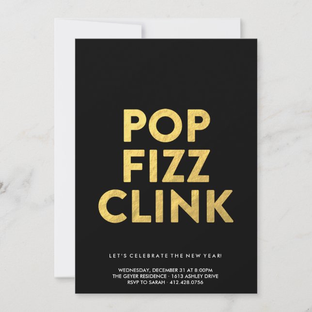 CLINIQUE DE FIZZ POP ! - Invitation à la fête du N (Devant)
