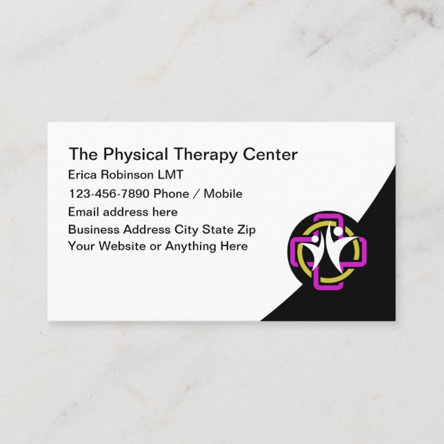 Clinique de physiothérapie Cartes de visite (Devant)