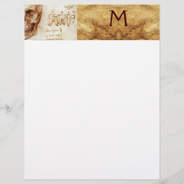 CLINIQUE DENTAIRE, MONOGRAMME DENTISTE, Parchemin  (Devant)