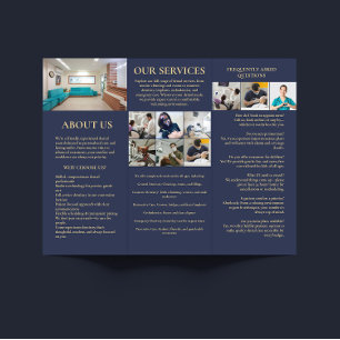 Clinique dentaire triple Brochure minimale bleu fo
