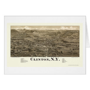 Clinton, carte panoramique de NY - 1885