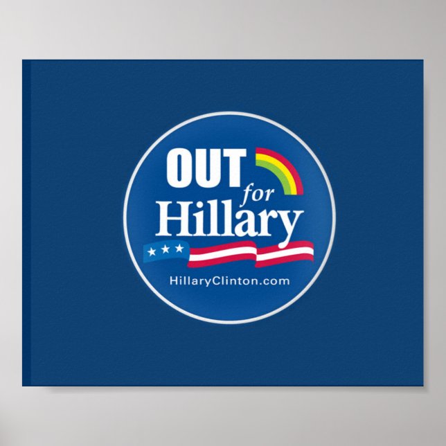 Clinton "Out" Poster Gay (Devant)