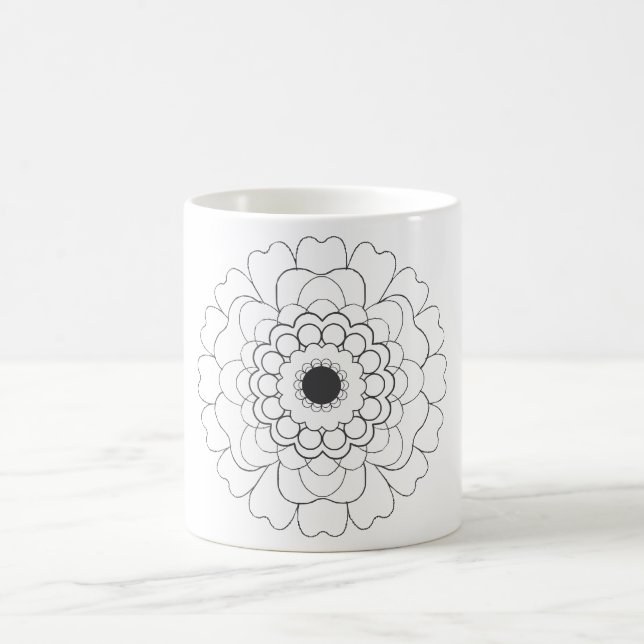 Clip vectoriel de fleurs en floraison Mug café (Centre)
