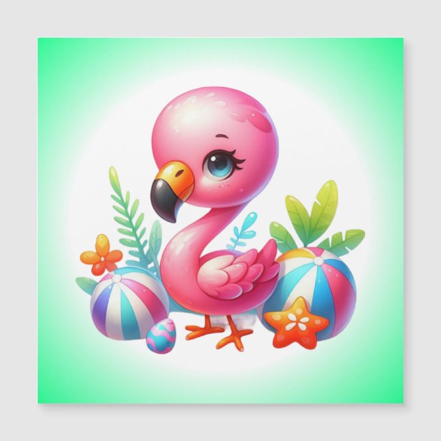 Clipart de dessin Flamant rose aquarelle (Devant)