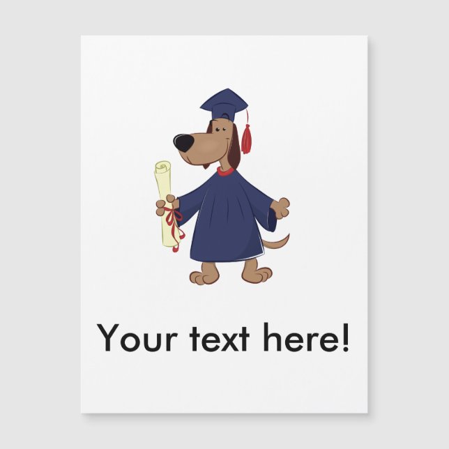 Clipart de graduation de chien (Devant)