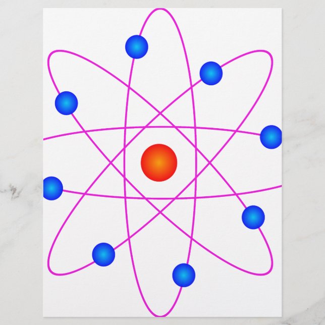 clipart vecteur modèle atome (Devant)
