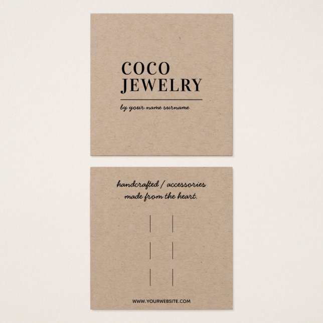 Clips de cheveux Accessoires Carte d'affichage (Devant & derrière)