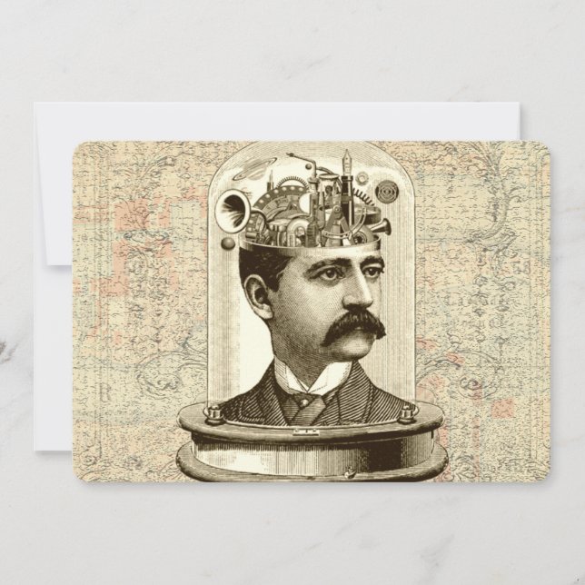 Clocage Cerveau STEAMPUNK vintage (Devant)