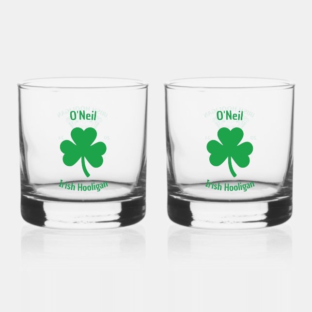 Clocher irlandais en verre à whisky (Recto)
