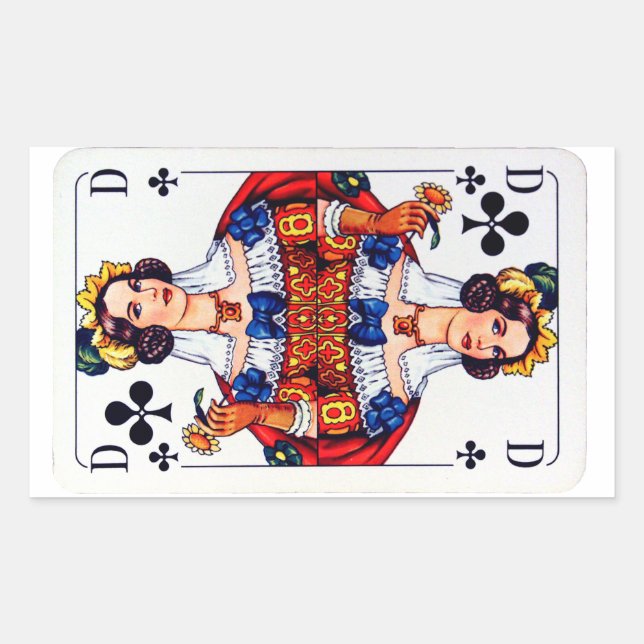Clochers Queen Jouer Cartes Stickers (Devant)