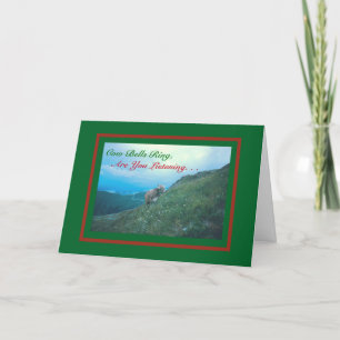 CLOCHES ANNEAU DE VACHE À CARTE DE NOËL