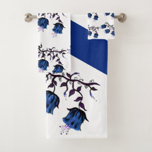 Cloches Canterbury Bleues sur Vine Fleurs ensemble