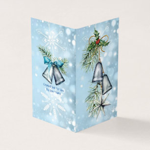Cloches d'argent Bleu moderne Holly Aquarelle