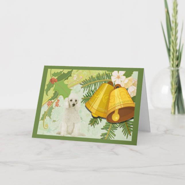 Cloches de carte de Noël de caniche (Devant)