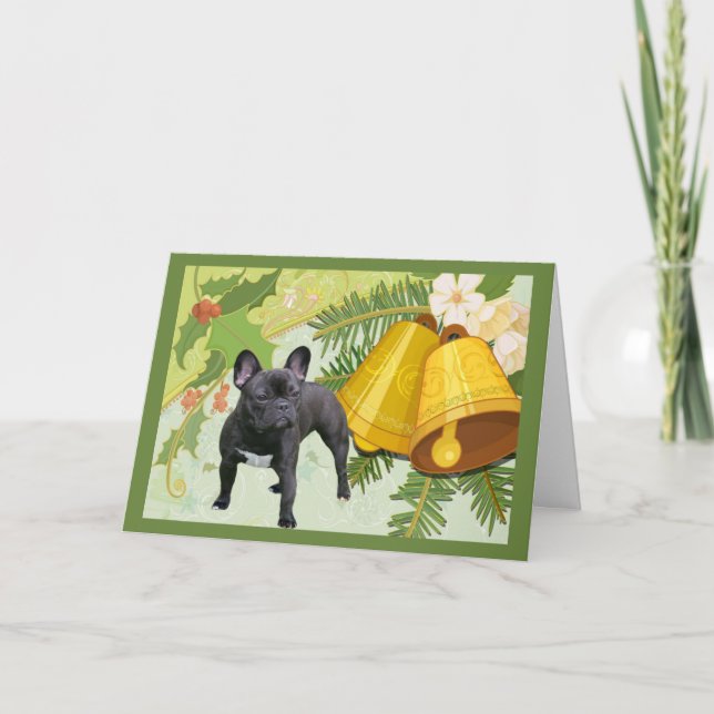Cloches de la carte de Noël Buldog (Devant)