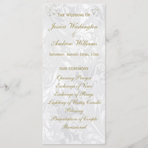 Cloches de mariage et flûtes à champagne Programme