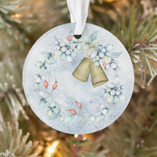 Cloches de Noël Bleu Élégant Vintage rustique