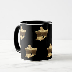 Cloches de Noël Motif noir et or Elegance Mug
