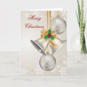Cloches Et Ornements De Noël Carte De Voeux