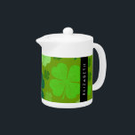 Cloches Vertes, Cloches Lucky, Votre Nom<br><div class="desc">Joli,  amusant et adorable motif avec des trèfles verts. Un cadeau moderne et branché,  parfait pour la Saint Patrick's Day. Personnalisez en ajoutant votre nom,  votre pseudonyme,  votre monogramme ou vos initiales.</div>