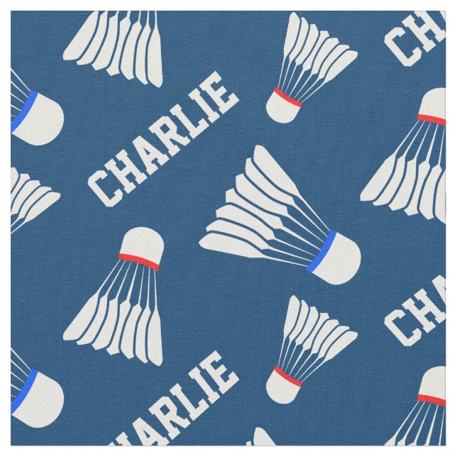 Cloison de Badminton bleu nom tissu motif (Fermer)