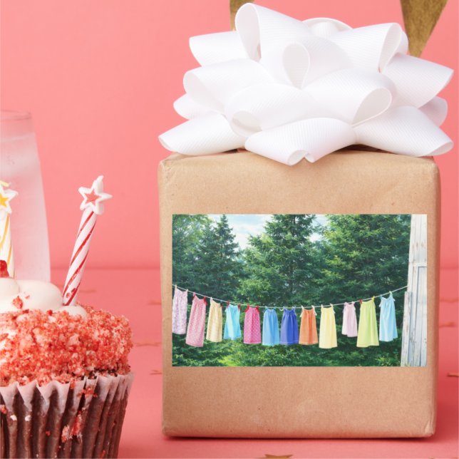 Clothesline Sticker | Nostalgic Laundry Line (Fête)