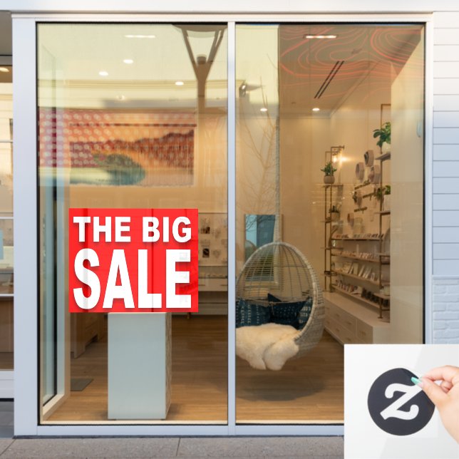 Clôture de la grande fenêtre du panneau de vente R (Vitrine du magasin)