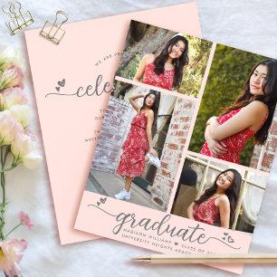 Clou rose 4 Photo Budget Diplôme Invitation de scr
