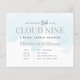 Cloud 9 minimal chic Fête des mariées budgétaire I