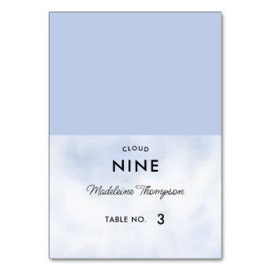 Cloud 9 Pastel Blue Chic Fête des mariées Carte Pl