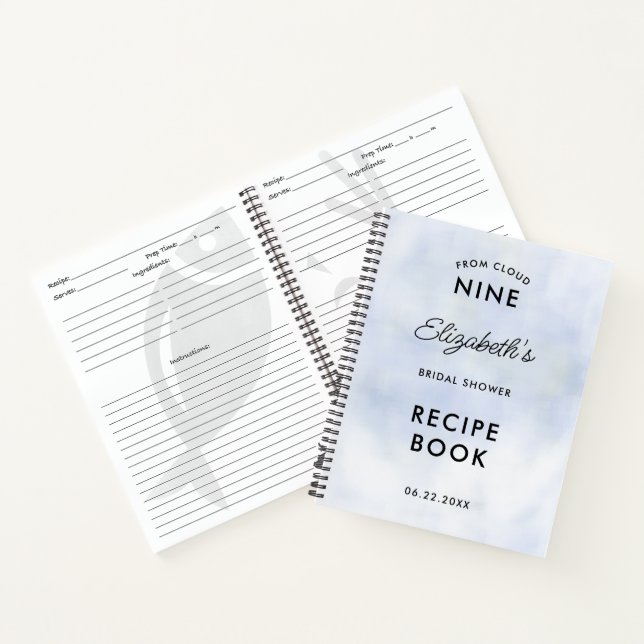 Cloud 9 Pastel Blue Sky Fête des mariées Livre de  (Intérieur)