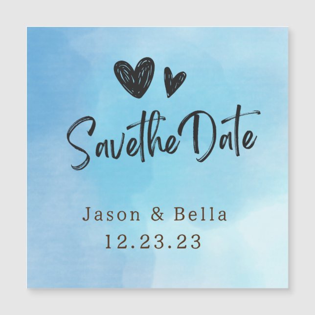Cloud 9 Simply & Lovely Save the Date Magnet (Devant)
