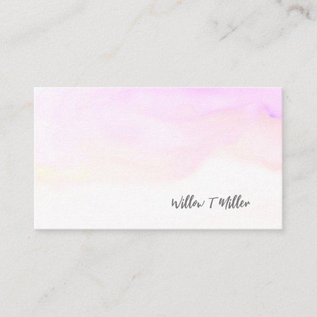 Cloud Blue Watercolor Cartes de visite antiques (Devant)