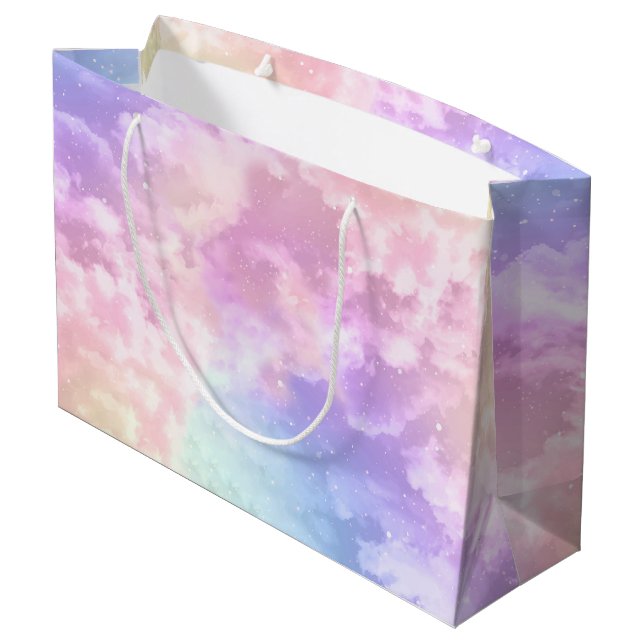 Cloud Neuf Sac Cadeau Anniversaire - Grand Pastel  (Dos Angle)
