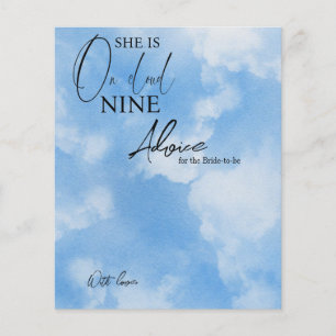 Cloud Neuf Sky Blue Aquarelle Fête des mariées Jeu
