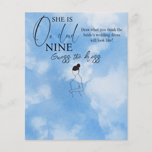 Cloud Neuf Sky Blue Fête des mariées Guest de robe (Devant)