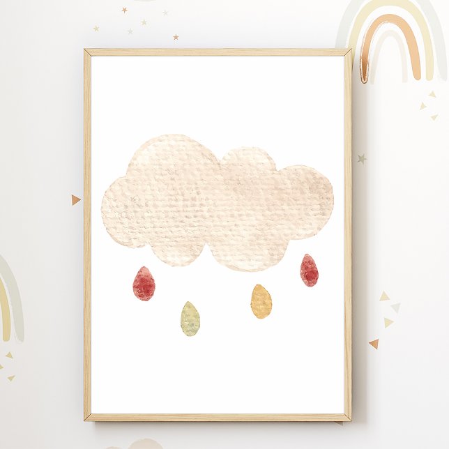 Cloud Nursery Poster Boho Kids Room Decor (Créateur téléchargé)