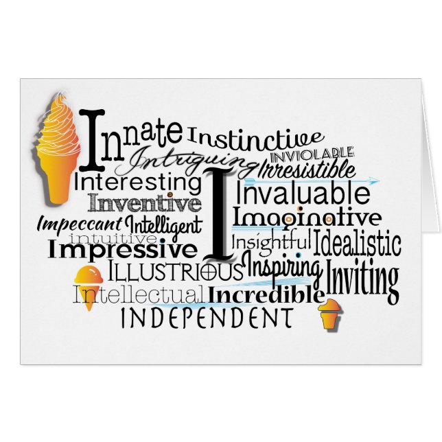 Cloud Word Adjectif commençant par la lettre I (Devant horizontal)