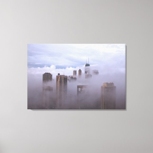 Cloudbase dans la ville sur toile (Recto)