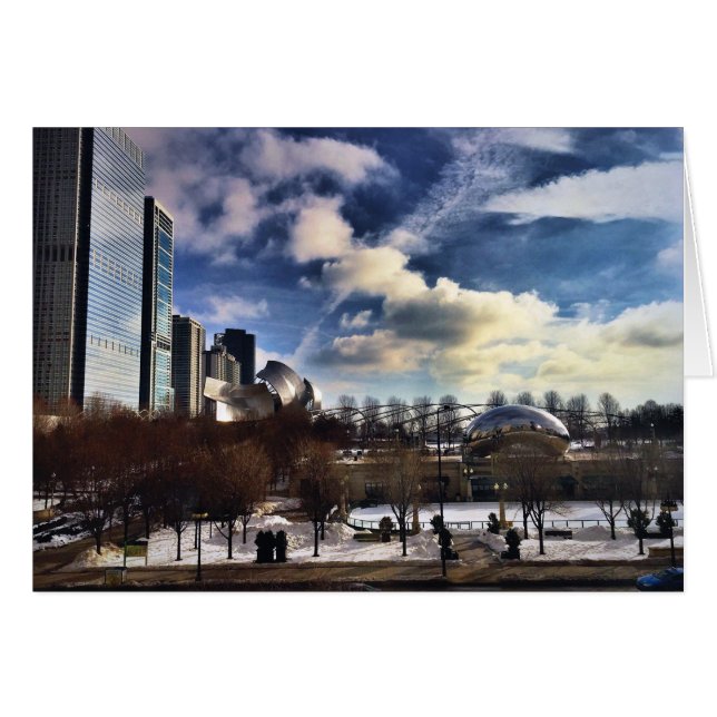 Cloudgate au parc Chicago de millénaire (Devant Horizontal)