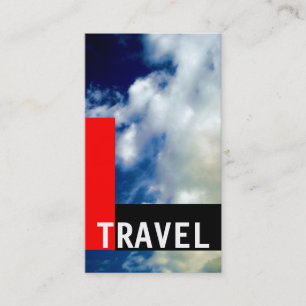 Clouds Black Red Travel Agent Carte de visite
