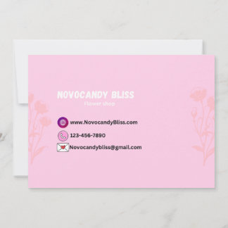 Clouds roses Carte de remerciements de coeur Petit