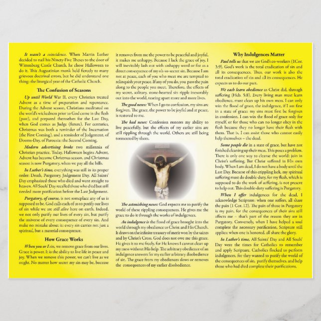 Clouer le Christ à la croix - Enseigner les indulg (Devant)