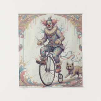 Clown à vélo Tapisserie