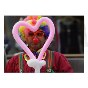 Clown au coeur rose