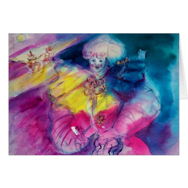 CLOWN AVEC HIBOU ET VIOLON (Devant horizontal)