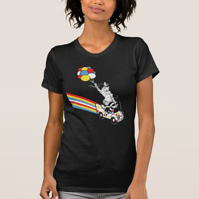Clown Car Sindi sur Black V neck T-shirt (Devant)