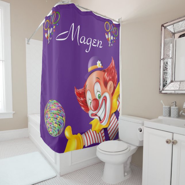 Clown de rideau de douche (En situation)