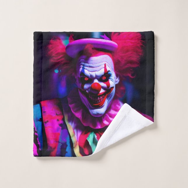 clown effrayant (Gant de toilette)
