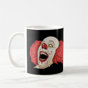 Clown effrayant café visage Mug